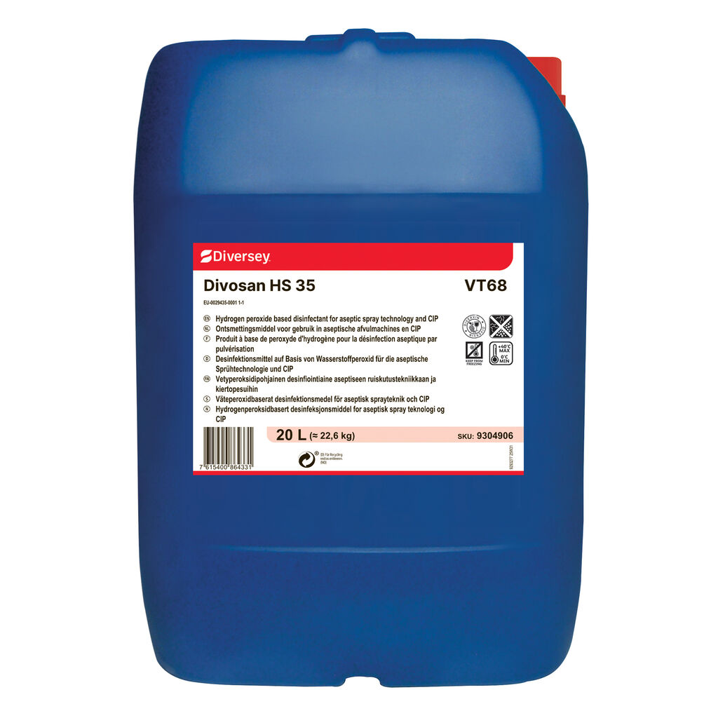 Divosan HS 35 VT68 20L - Stabiloitu vetyperoksidiliuos aseptiselle spraytekniikalle